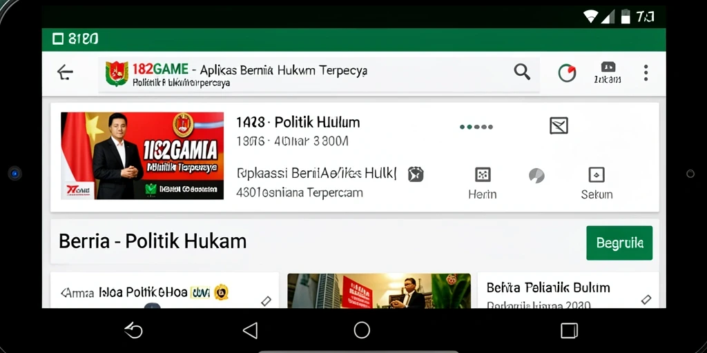 Tampilan antarmuka aplikasi 182GAME yang informatif dan mudah digunakan.