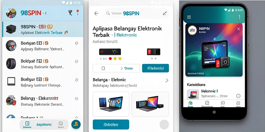 Tampilan antarmuka aplikasi 98SPIN yang modern dan user-friendly.