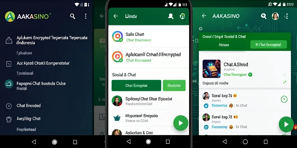 Tampilan antarmuka AAKASINO yang modern dan fungsional untuk Chat Encrypted.