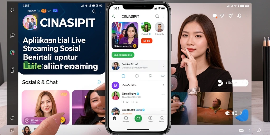 Antarmuka CINASIPIT yang menarik dan mudah digunakan untuk Live Streaming.