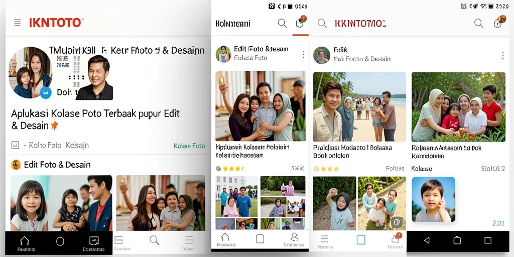 Tampilan antarmuka aplikasi IKNTOTO untuk kolase foto yang kreatif dan menarik.