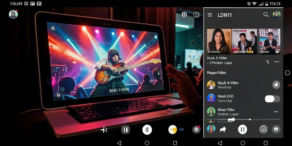 Antarmuka aplikasi LDN11 untuk merekam layar dengan fitur lengkap.