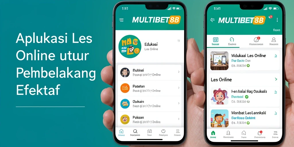 Antarmuka aplikasi Les Online MULTIBET88 yang modern dan mudah digunakan.