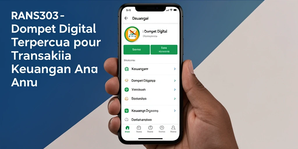 Tampilan antarmuka RANS303 yang sederhana dan fungsional untuk transaksi Dompet Digital.