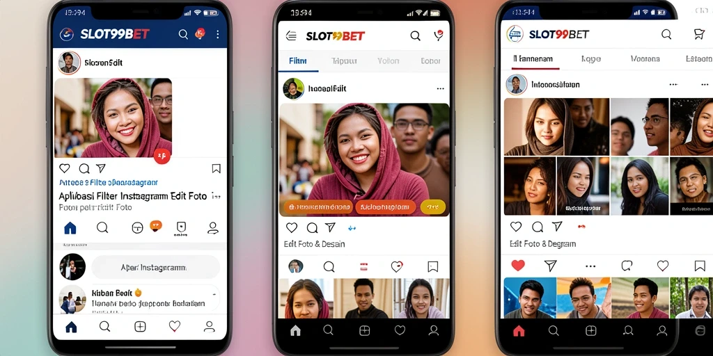 Antarmuka aplikasi SLOT99BET dengan berbagai pilihan filter menarik.