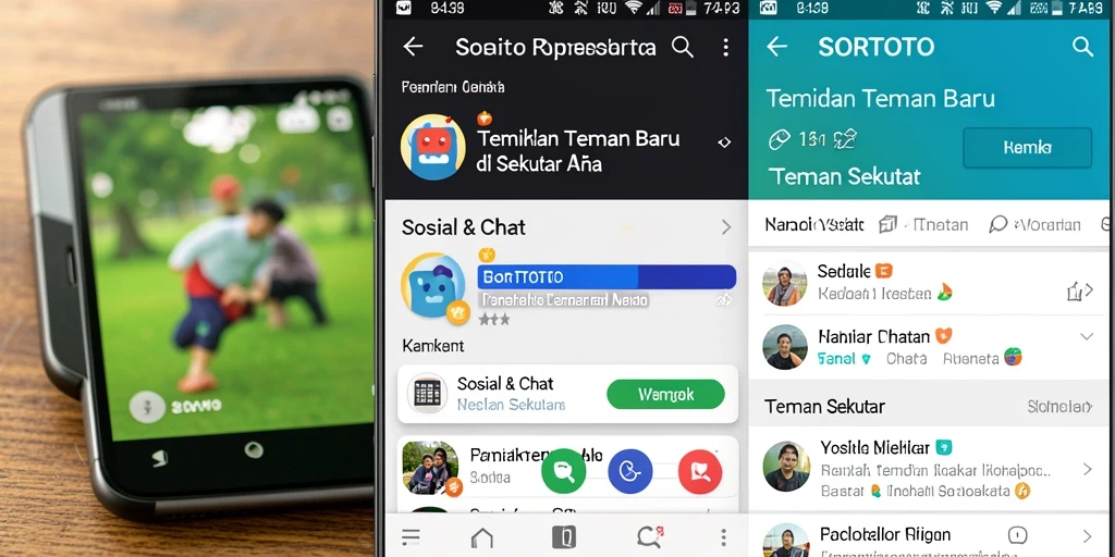 Antarmuka SORTOTO yang mudah digunakan untuk mencari teman baru.