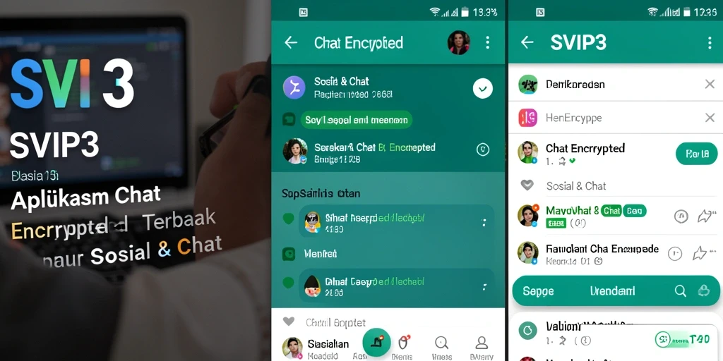 Antarmuka pengguna SVIP3 yang aman dan nyaman untuk chat.