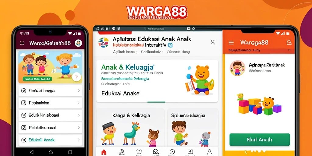 Antarmuka WARGA88 yang ramah anak dengan berbagai fungsi edukatif.
