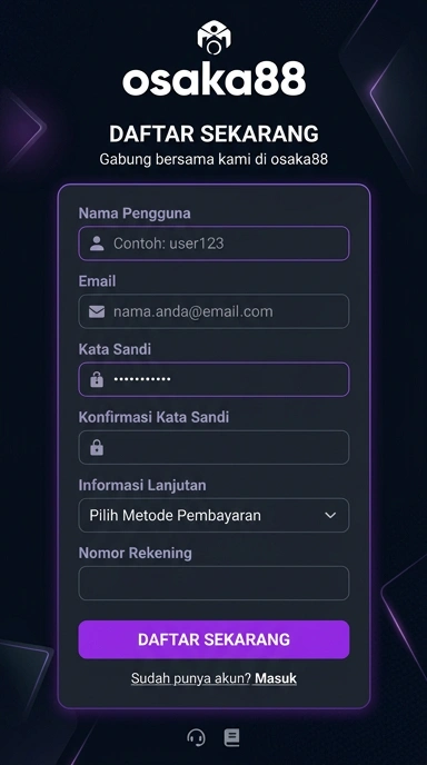 Panduan Registrasi Akun Baru osaka88 untuk Android